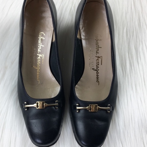 Salvatore Ferragamo Horsebit Heeled Loafer - Picture 1 of 5